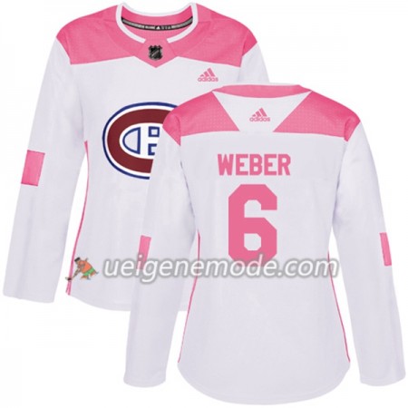 Dame Eishockey Montreal Canadiens Trikot Shea Weber 6 Adidas 2017-2018 Weiß Pink Fashion Authentic